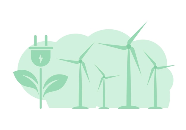 Fondo de energía verde Concepto ecológico Moda estilo moderno Vector