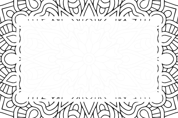 Fondo enmarcado en blanco con estilo ornamental tribal