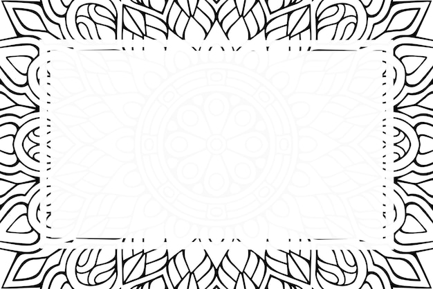 Vector fondo enmarcado en blanco con estilo ornamental tribal