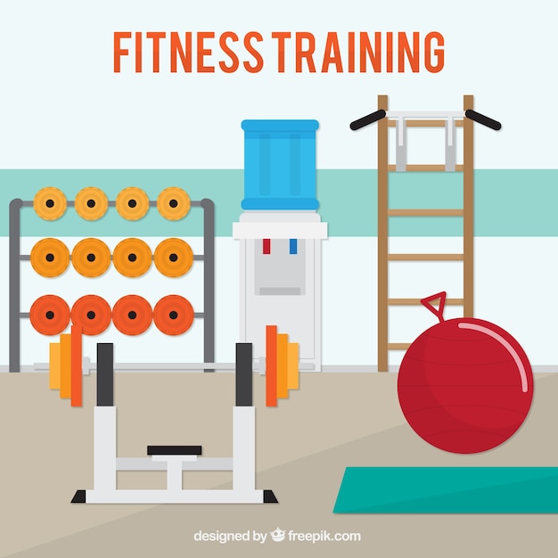 Vector fondo de entrenamiento fitness