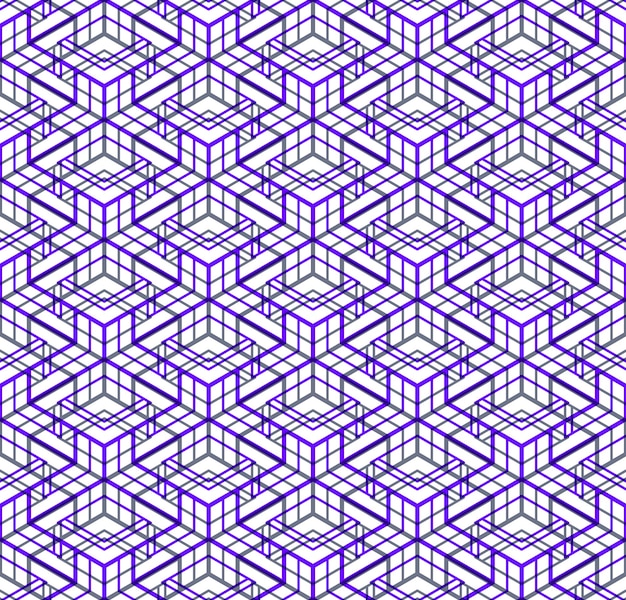 Fondo EPS10 abstracto contemporáneo sin fin, patrón repetido tridimensional. Ornamento transparente entrelazado gráfico decorativo.