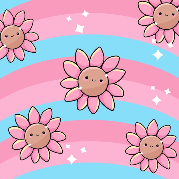 El fondo es bonito, las flores de margarita son vectoriales.