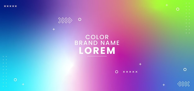 El fondo es un gradiente colorido El texto es blanco y en negrita