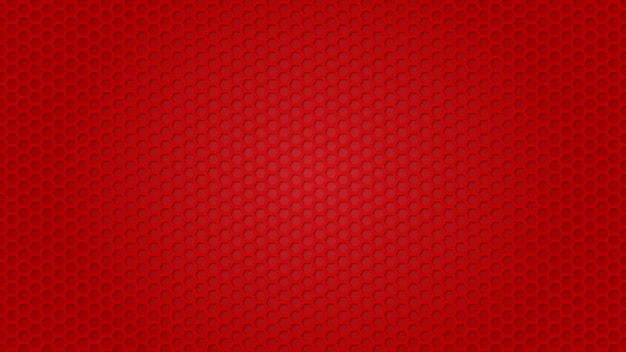 El fondo es de patrón hexagonal rojo.