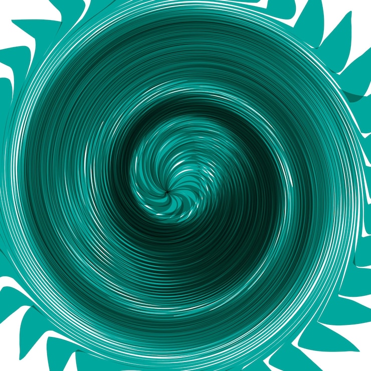 Vector el fondo es un remolino en espiral negro, azul y verde.