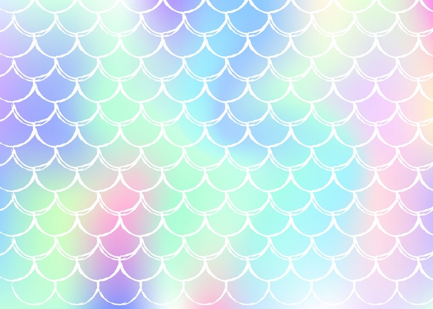 Fondo de escala de degradado con sirena holográfica.