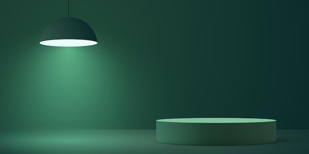 Fondo de escena ecológica abstracta Podio de cilindro con hojas Maqueta de presentación de producto Mostrar producto cosmético natural Pedestal o plataforma de escenario de podio