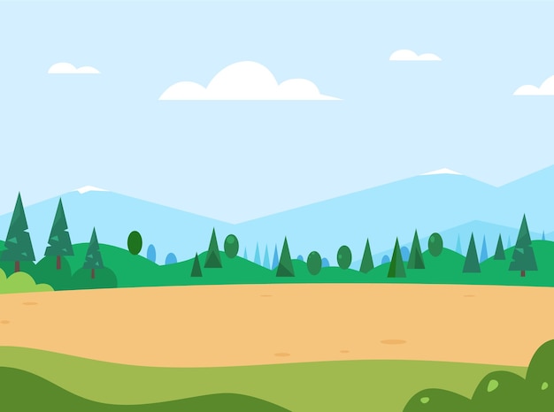 Fondo de escena de naturaleza al aire libre de paisaje de bosque de montaña