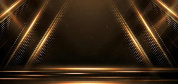 El fondo del escenario dorado