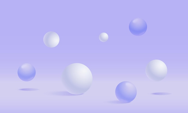 Fondo de esferas brillantes vectoriales realistas