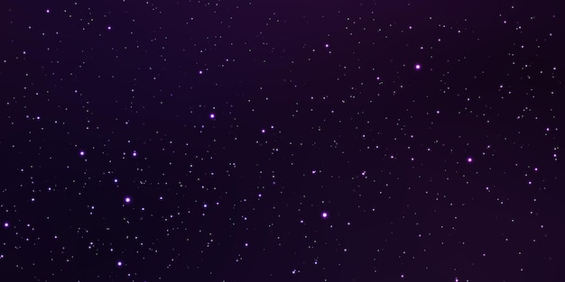 Fondo espacial con estrellas brillantes Noche estrellada con estrellas brillantes en el cielo degradado