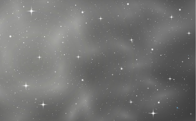 Vector fondo espacial con nebulosa realista stardust estrella brillante galaxy universe cielo nocturno estrellado vector