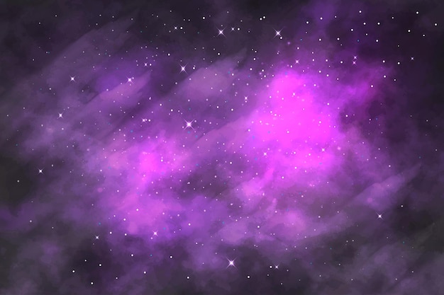 Fondo espacial con polvo de estrellas y estrellas brillantes Cosmos realista y colorido con nebulosa y Vía Láctea
