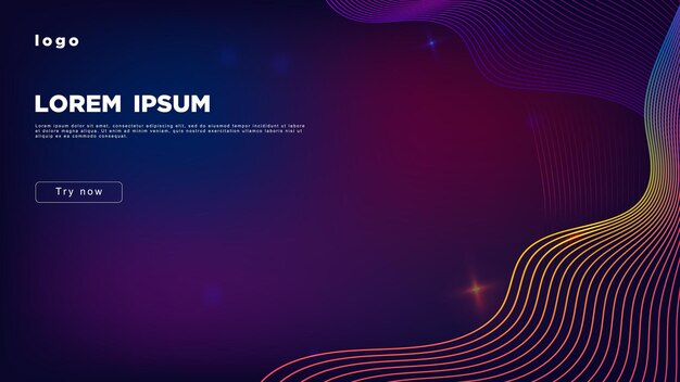 Fondo de espacio abstracto de neón para sitios web, presentaciones, anuncios, etc.