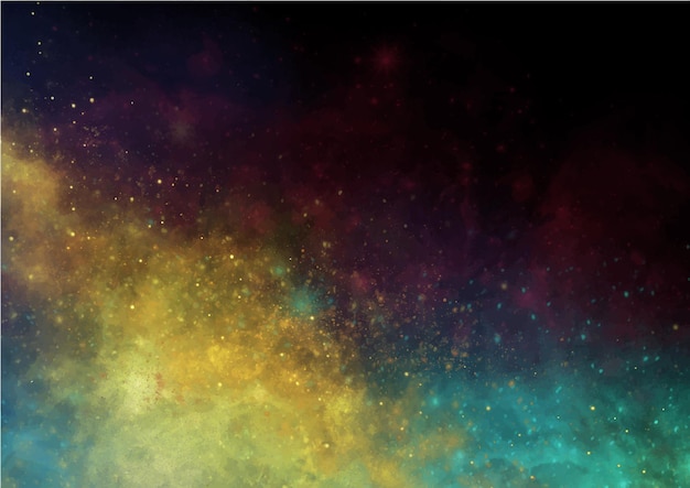 Vector fondo de espacio colorido con estrellas fondo de textura de universo abstracto