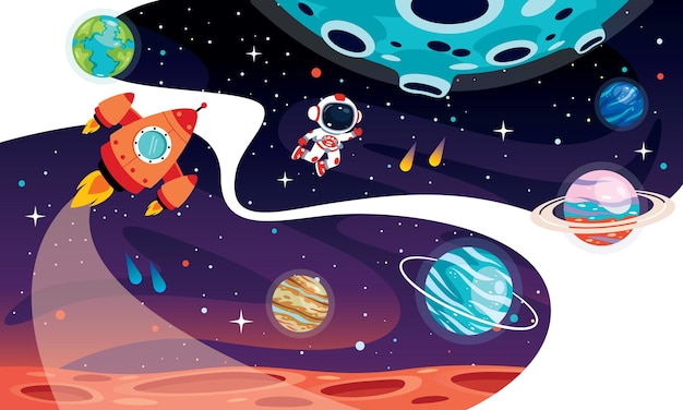 El fondo de un espacio colorido