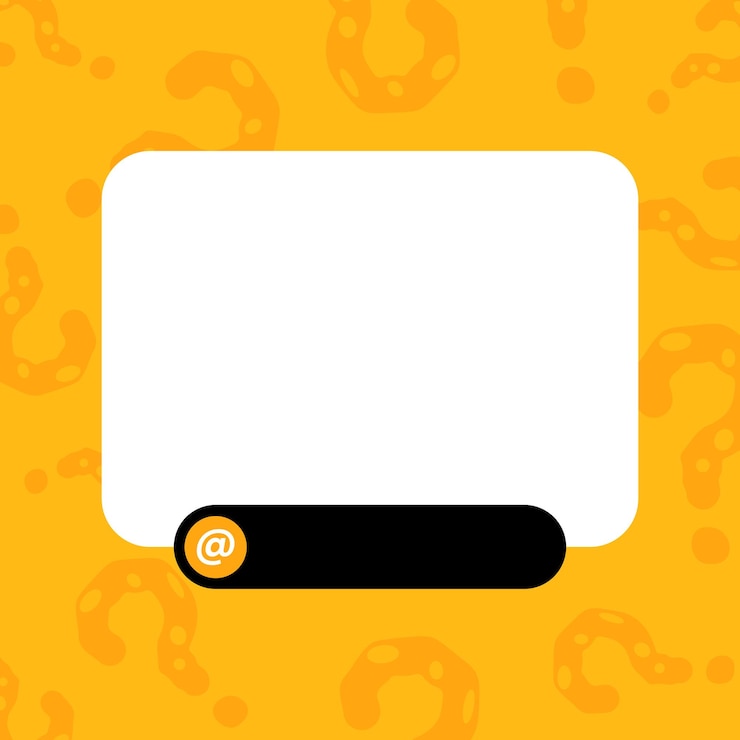 Vector fondo de espacio de copia de signo de interrogación plantilla de banner de prueba amarilla