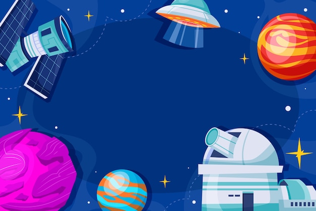 El fondo del espacio en estilo gradiente.