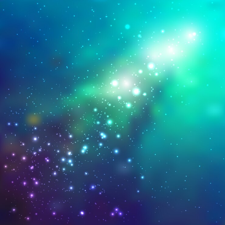 Fondo del espacio con estrellas. Ilustración del universo Telón de fondo de color cosmos con estrellas claster.