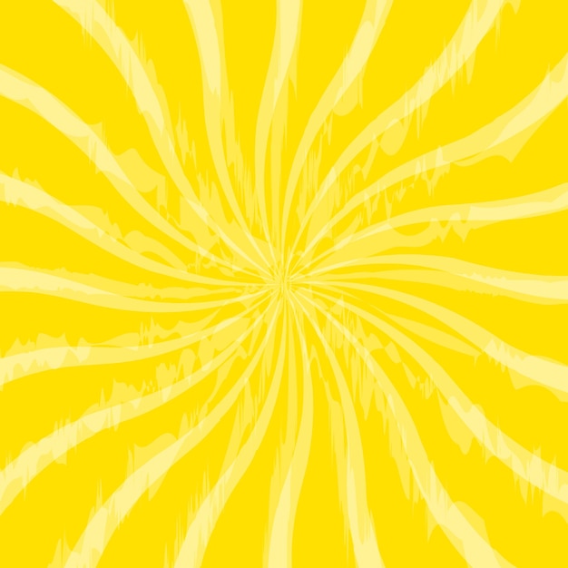 Fondo en espiral amarillo patrón de estallido de sol fondo abstracto rayos en espiral vintage retro