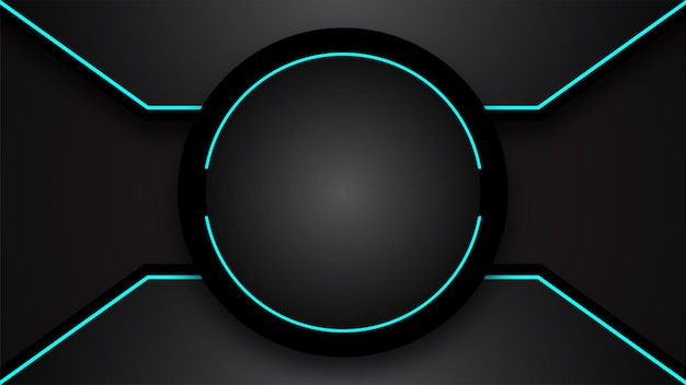 Fondo de esport negro y azul futurista