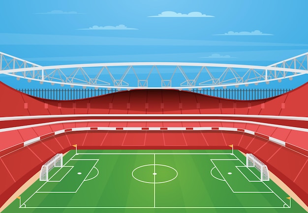 Vector fondo del estadio de fútbol