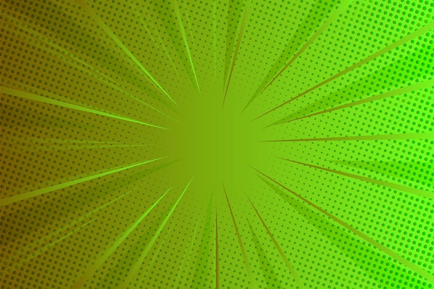Fondo de estallido cómico verde