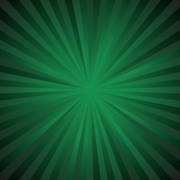 Vector fondo de estallido de rayos verde oscuro