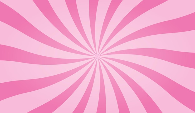 Fondo de estallido de sol de color caramelo Abstracto de color rosa crema rayos de sol diseño papel tapiz Líneas giratorias coloridas para plantilla cartel cartel volante telón de fondo vectorial