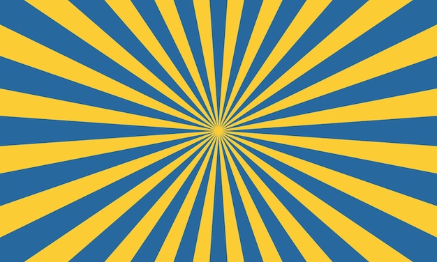 Fondo de estallido de sol vintage amarillo y azul
