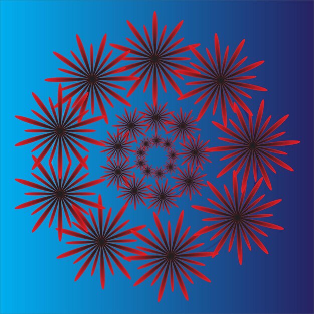 Fondo de estampado de flores sin vectores