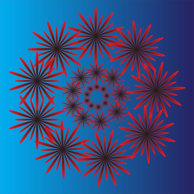 Vector fondo de estampado de flores sin vectores