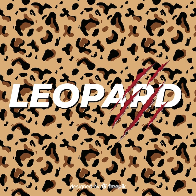 Fondo estampado leopardo con palabra