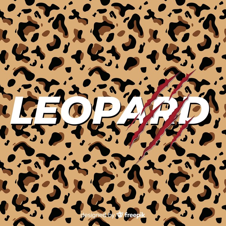 Vector fondo estampado leopardo con palabra
