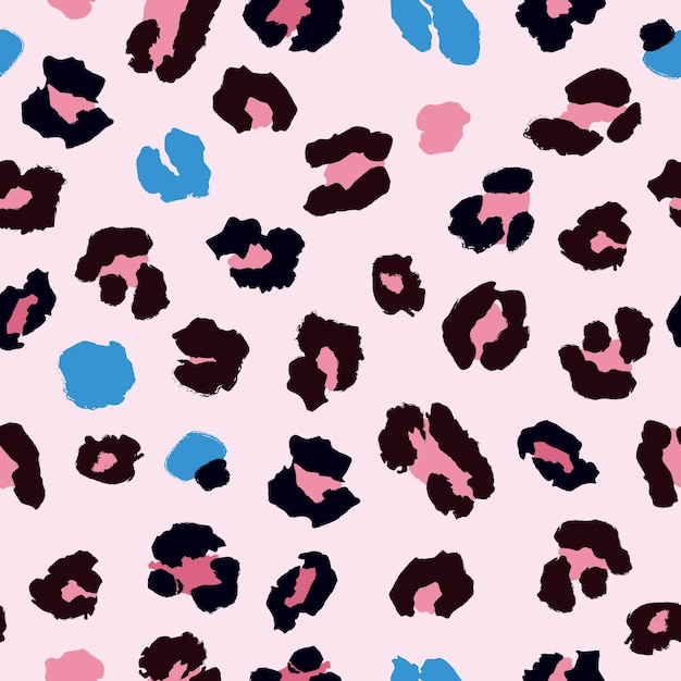 Vector fondo con estampado de leopardo rosado