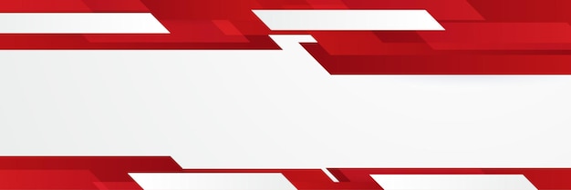 Fondo de estandarte abstracto rojo y blanco moderno Fondo de metal vectorial rojo con onda y espacio para su texto