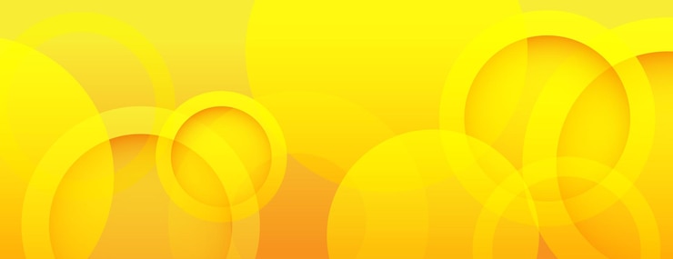 Vector fondo de estandarte de círculo abstracto con ilustración vectorial de color amarillo o naranja
