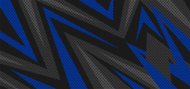 Vector fondo de estandarte deportivo azul con forma geométrica abstracta aguda