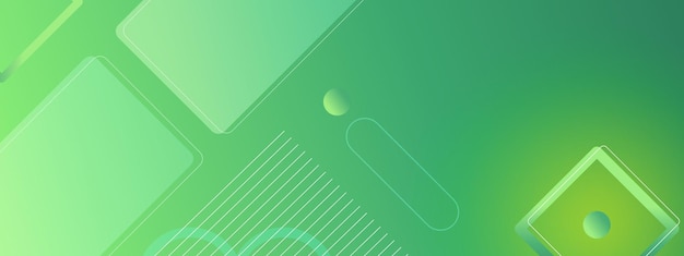 Fondo de estandarte de gradiente verde moderno con rayas diagonales e ilustración vectorial de punto medio tono