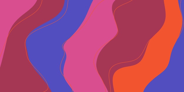 fondo estético azul rosado y naranja con diseño de patrón de onda para cartel