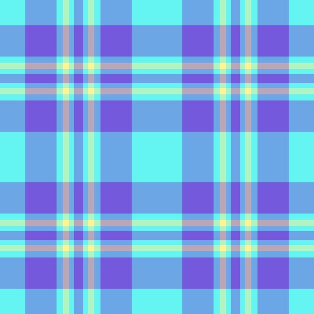Fondo estético patrón a cuadros tela textil de cuadros lisos vector de textura de tartán transparente francés en colores azul y verde azulado