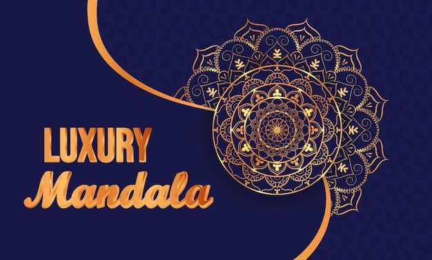 Fondo de estilo arabesco dorado para un lujoso mandala