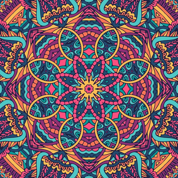 Fondo de estilo azteca de carnaval psicodélico