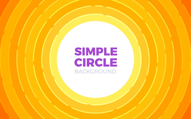 Fondo de estilo circular con contorno fino en color naranja