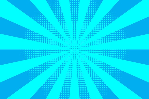 Fondo de estilo cómic azul plano con medios tonos punteados
