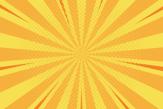Fondo de estilo cómic plano con medios tonos punteados