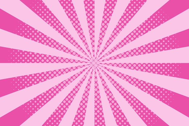Fondo de estilo cómic plano con medios tonos punteados