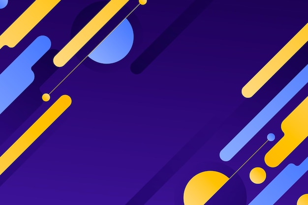 Fondo de estilo dinámico de gradiente abstracto con colores azul púrpura y amarillo