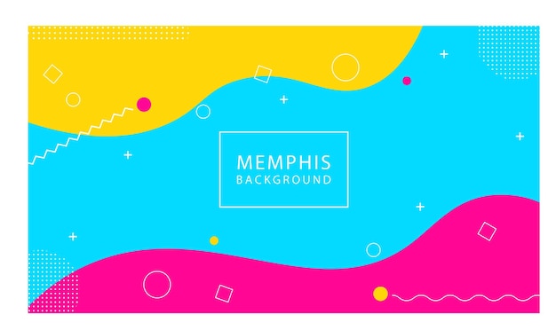 Fondo de estilo memphis de diseño abstracto para banner, web, promoción y página de destino.