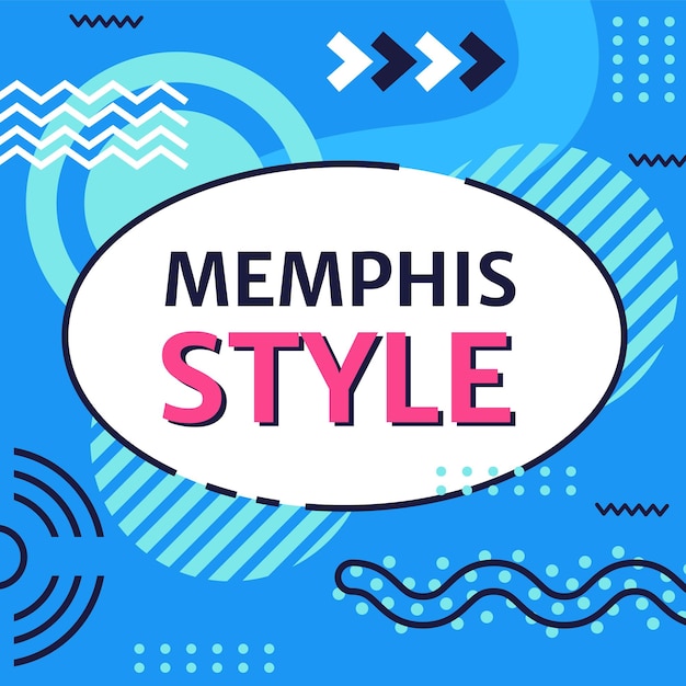 Fondo de estilo Memphis con formas geométricas colores audaces y elementos de diseño lúdicos que crean una estética vibrante e inspirada en el retro